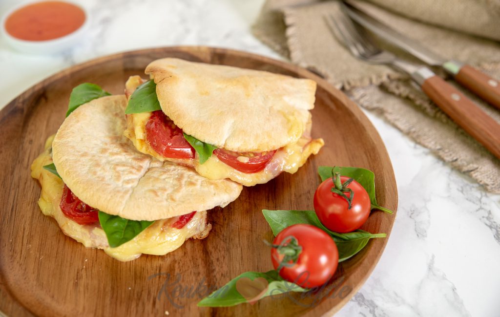 Pita tosti met ham en kaas