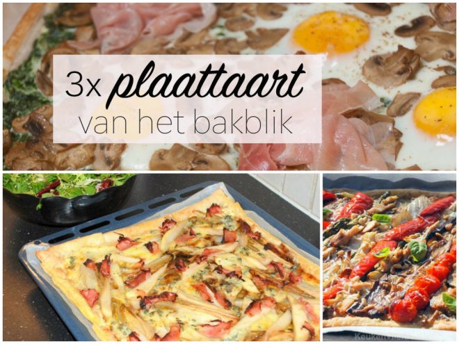 3x plaattaart van het bakblik