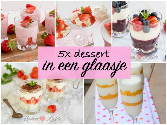 5x dessert in een glaasje