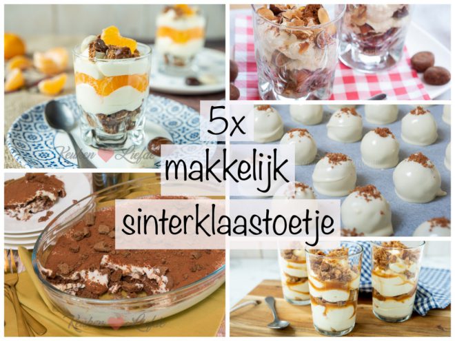 5x makkelijk Sinterklaas toetje