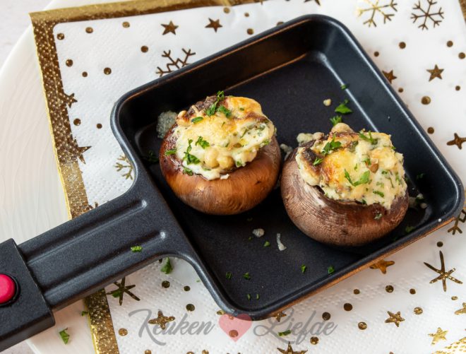 Gourmetpannetje: gevulde champignons