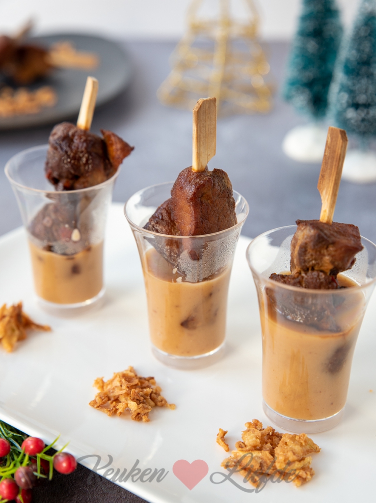 Mini varkenshaassaté Mini varkenshaassaté