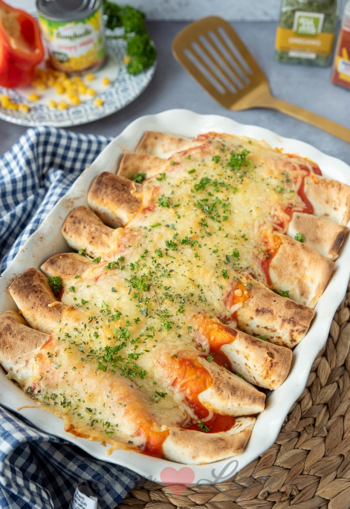 Enchiladas met gehakt en groenten Enchiladas met gehakt en groenten