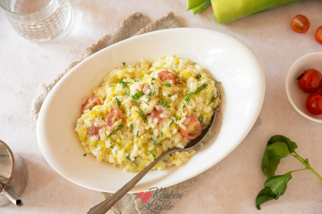 Prei risotto met parmezaan