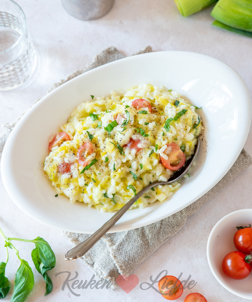Prei risotto met Parmezaan Prei risotto met Parmezaan