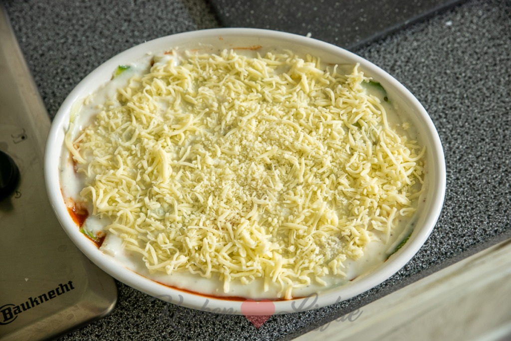 Courgettelasagne met kipgehakt