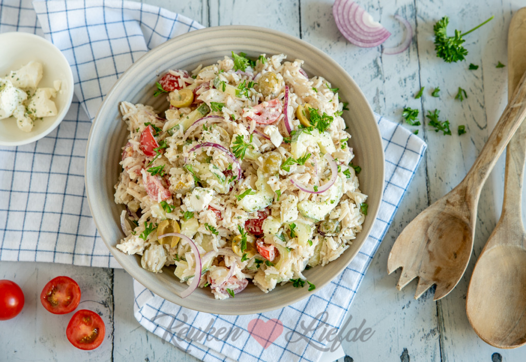 Griekse rijstsalade