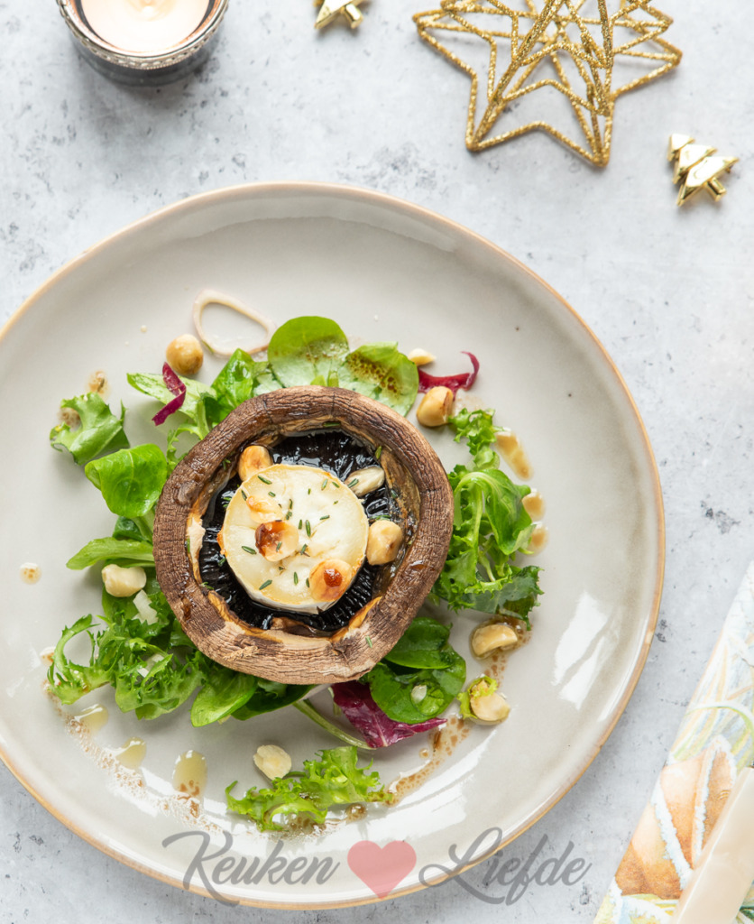 Portobello met geitenkaas Portobello met geitenkaas