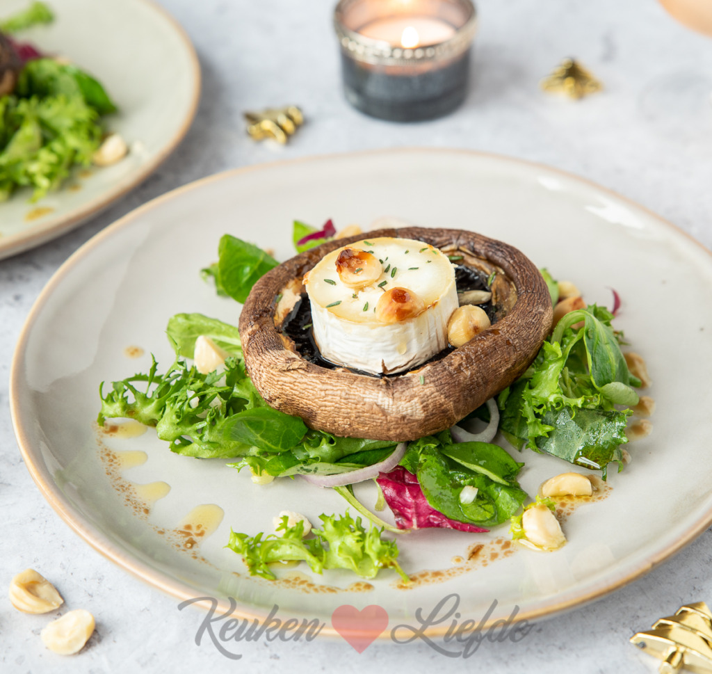 Portobello met geitenkaas Portobello met geitenkaas