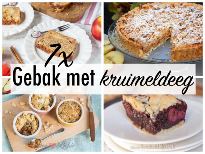 7x gebak met kruimeldeeg