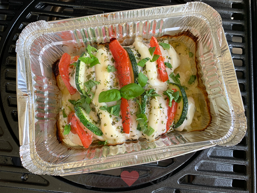 Hasselback kipfilet van de barbecue