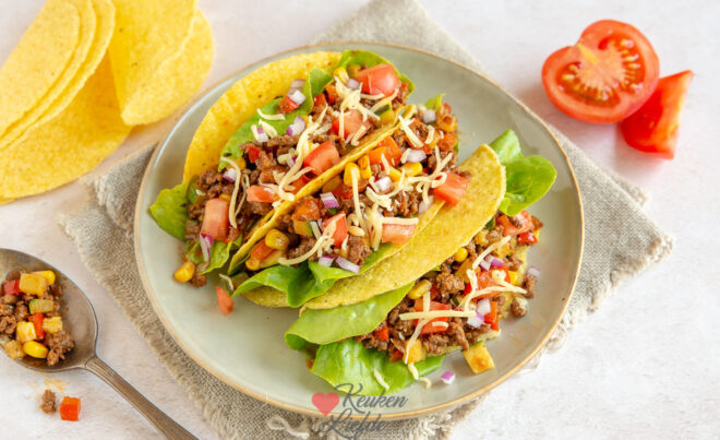 Mexicaanse taco’s met gehakt en groenten