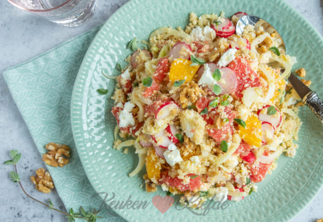 Couscous met citrus, venkel en feta