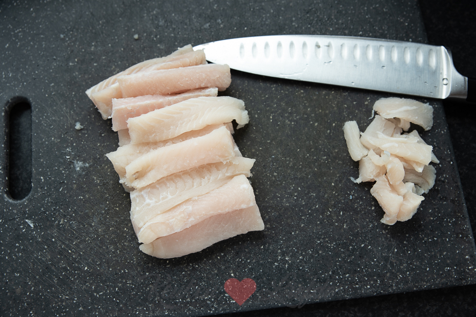 Ravigottesaus Zelfgemaakte vissticks (oven en koekenpan)