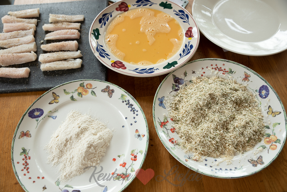 Ravigottesaus Zelfgemaakte vissticks (oven en koekenpan)