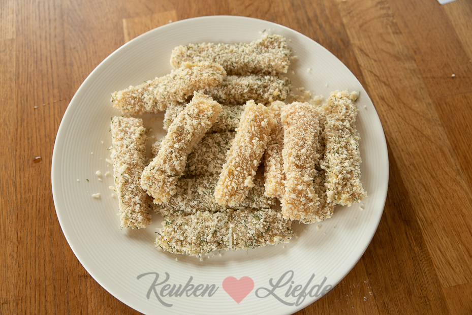 Ravigottesaus Zelfgemaakte vissticks (oven en koekenpan)