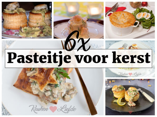 6x pasteitje voor kerst