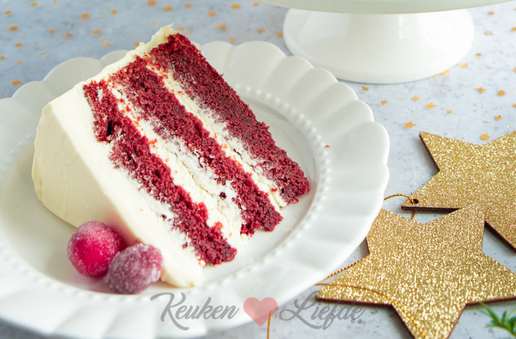 Red velvet kersttaart Red velvet kersttaart