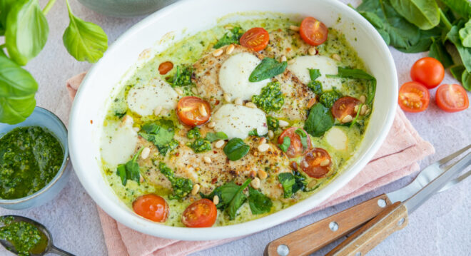 Kip pesto ovenschotel