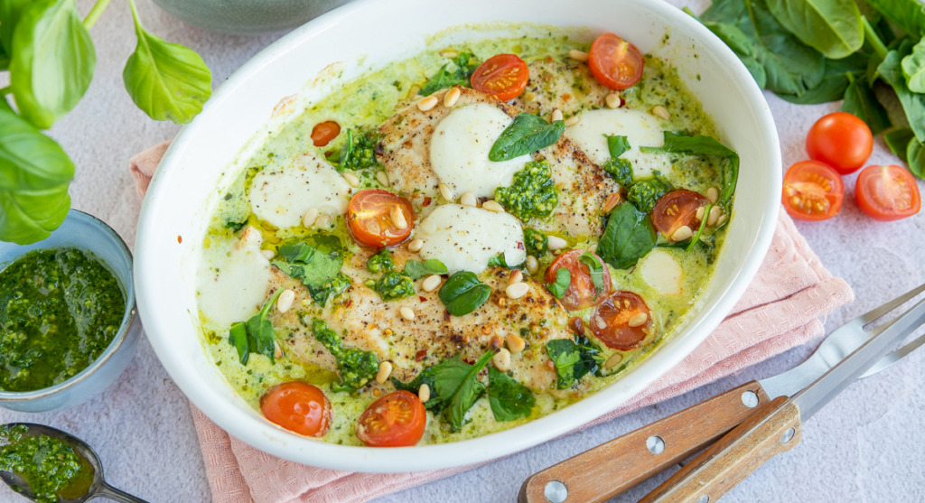 Kip pesto ovenschotel