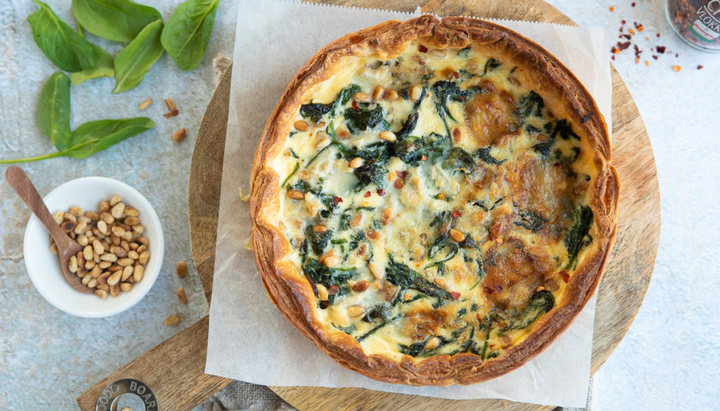 Spinaziequiche met gorgonzola