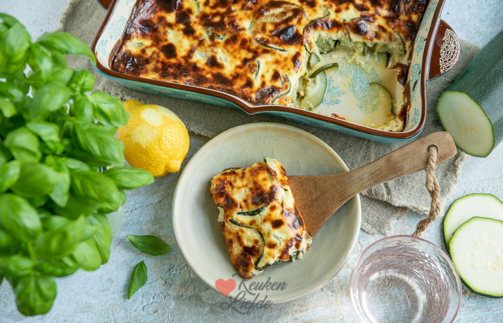 Courgettegratin met mascarpone en citroen