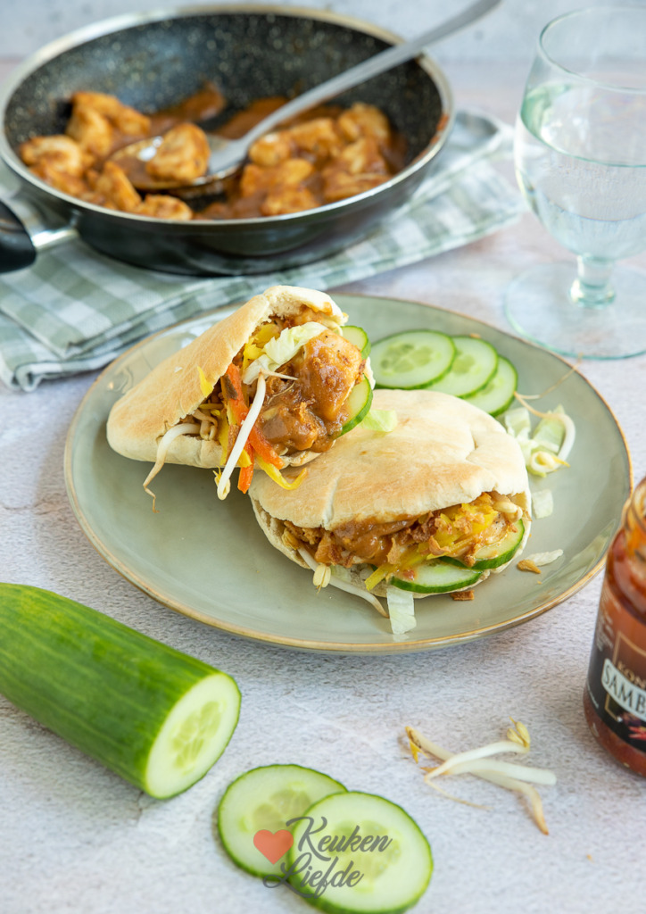 Pitabroodje kipsaté Pitabroodje kipsaté