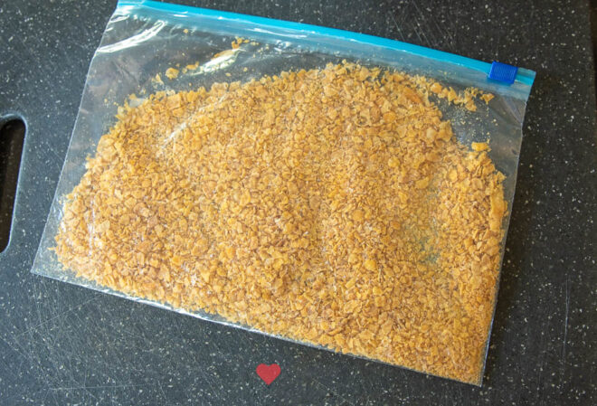 Maal de cornflakes fijn