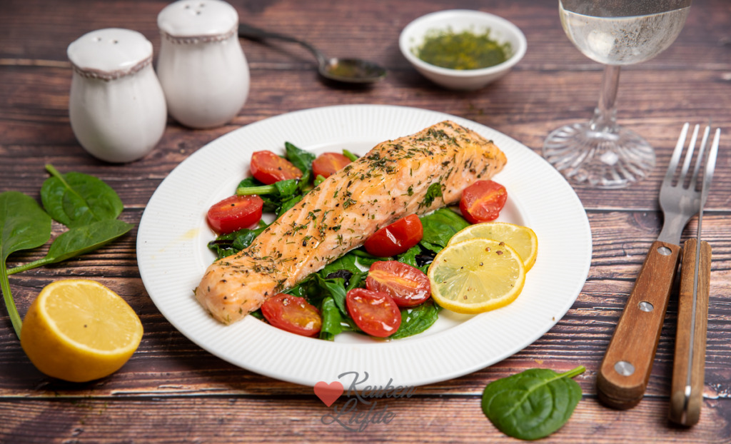 Gestoomde zalm (uit de Steam Aerofryer)