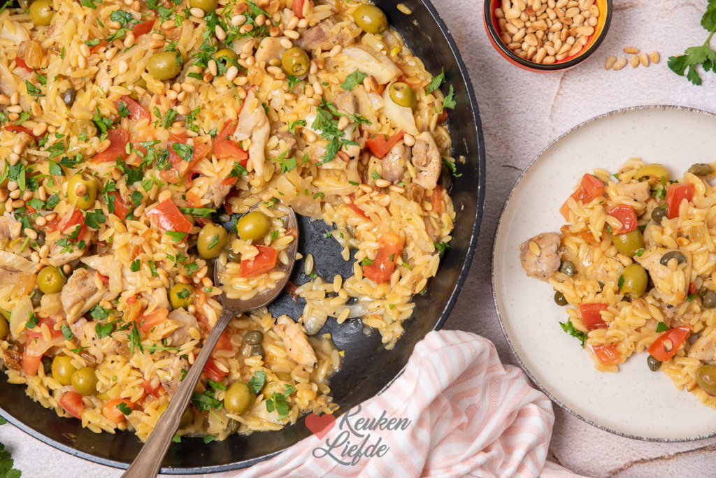 Siciliaanse orzo met kip