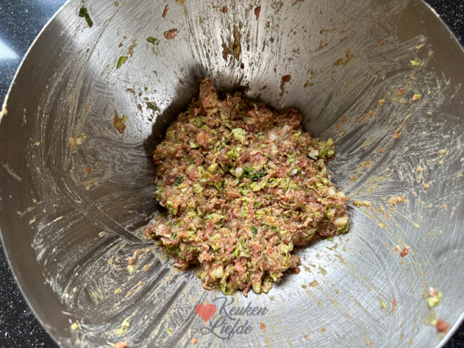 Meng ingrediënten voor de vulling