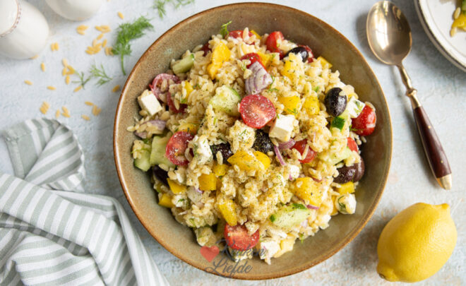 Griekse orzosalade