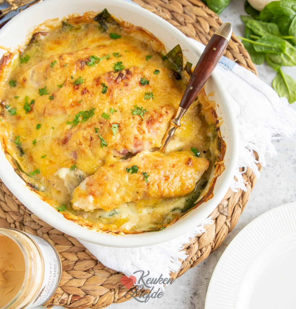 Kipschotel met truffelsaus