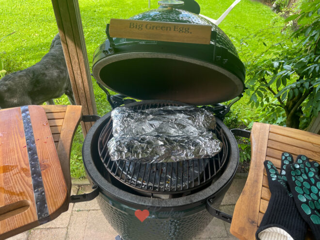 Bereid 2 uur in aluminiumfolie
