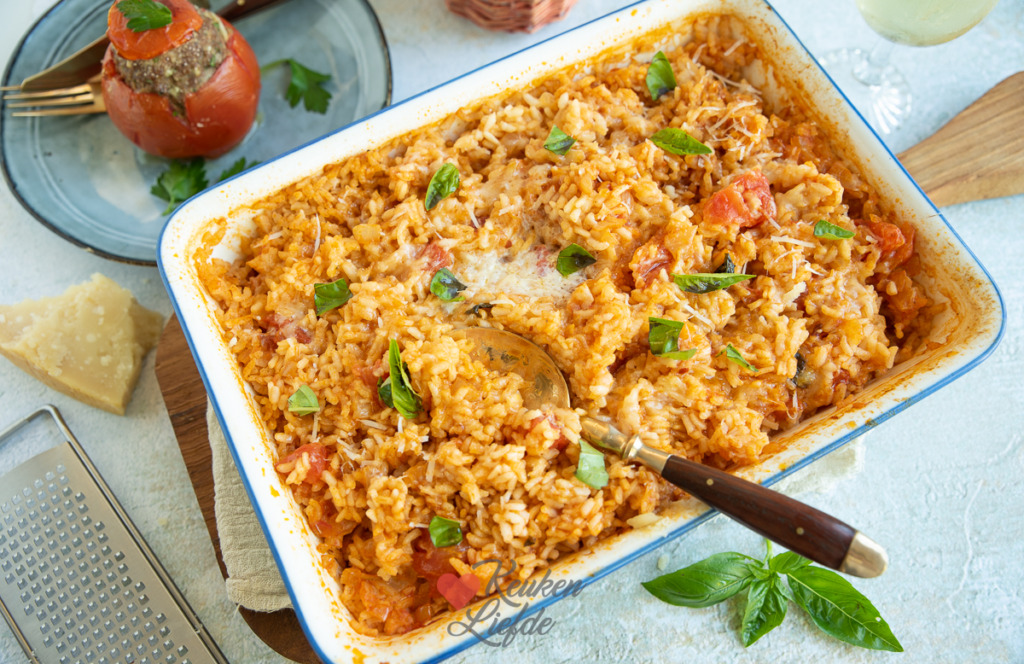 Tomatenrisotto uit de oven