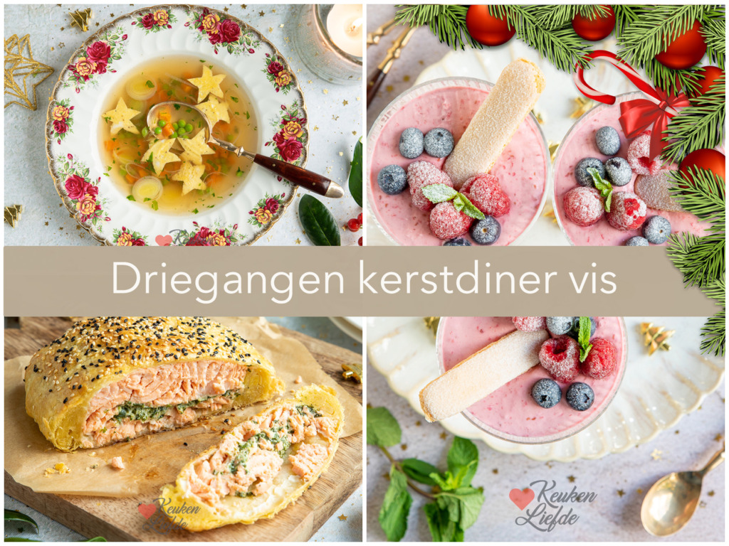 Driegangen kerstmenu vis Driegangen kerstmenu vis