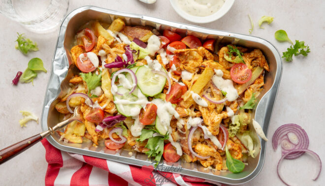 Kapsalon maken met kipshoarma