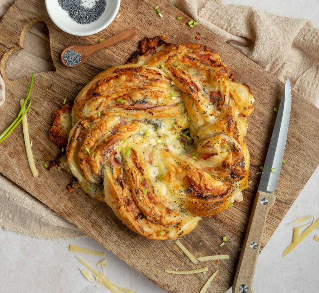 Babka met ham en kaas