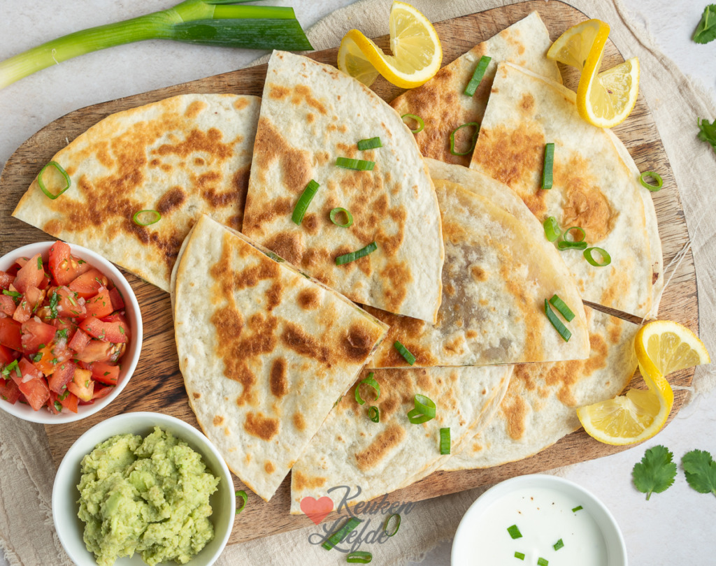 Quesadilla met kaas en bonen