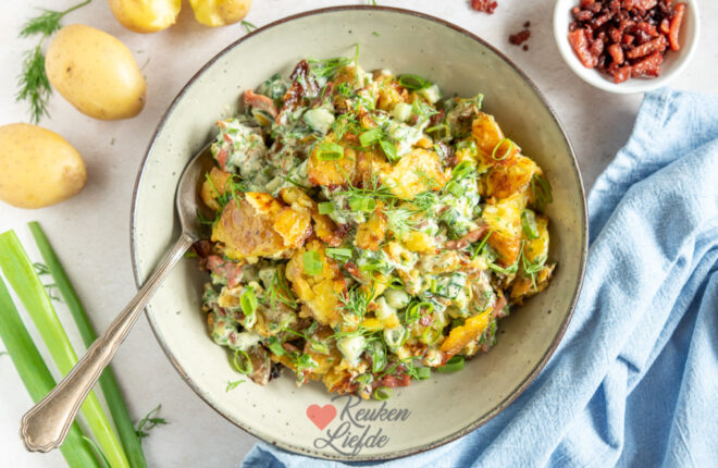 Crispy potato salad