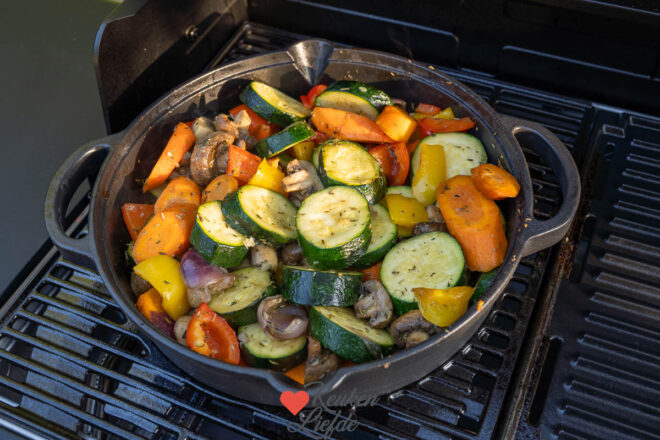 Groenten op de barbecue
