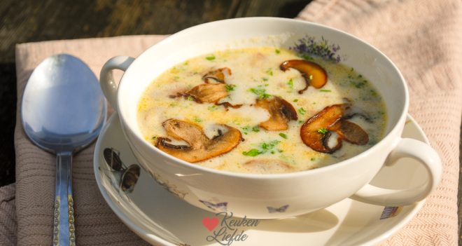Champignonsoep met kastanjechampignons