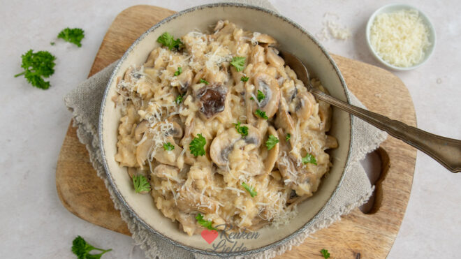 Paddenstoelen risotto