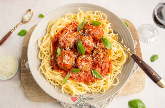 Spaghetti met gehaktballetjes