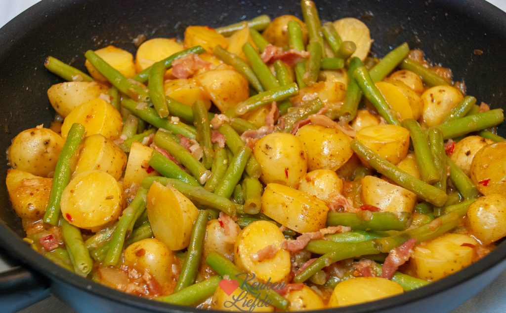 Hollands satepamnetje met sperziebonen