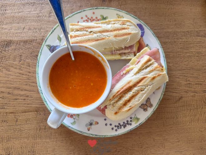 Verse tomatensoep met panini's