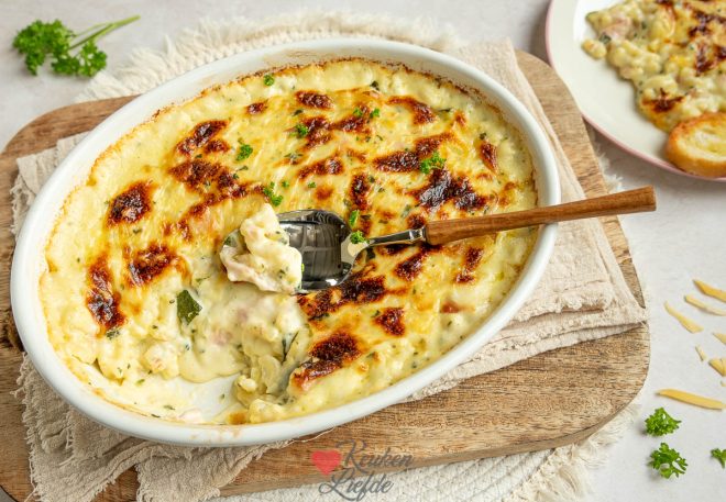 Macaroni met ham en kaas uit de oven