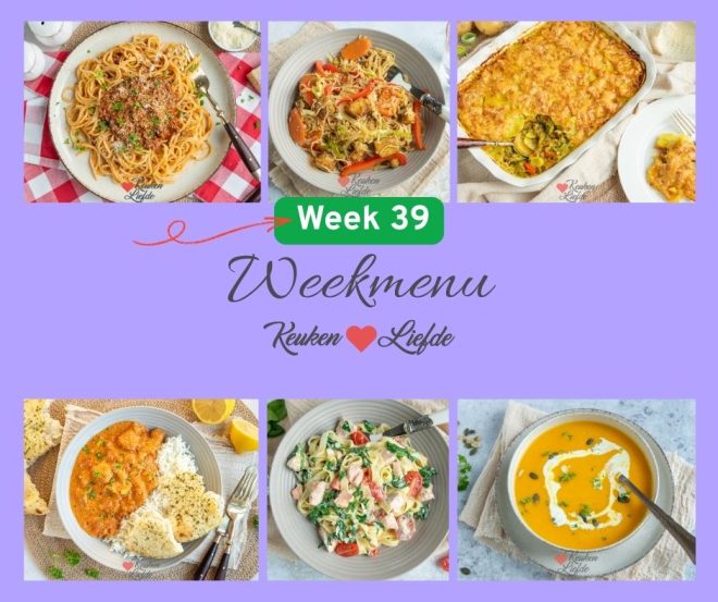 Weekmenu 39 2025