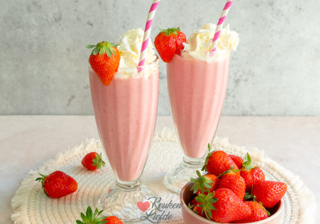 Aardbeien milkshake