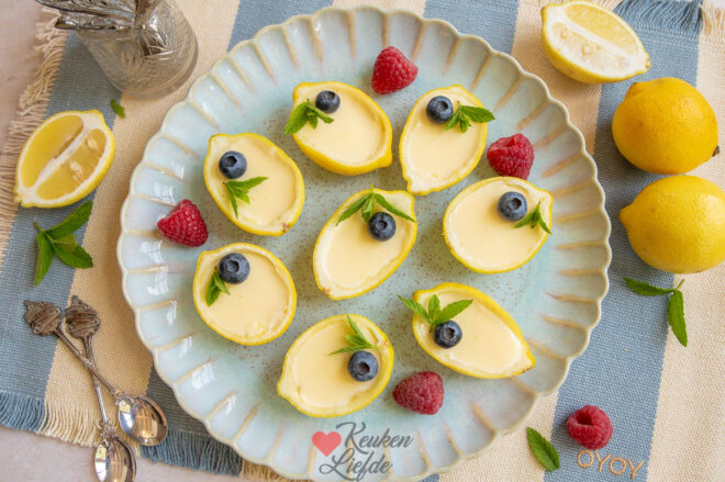 Gevulde citroen dessert (lemon posset)